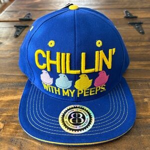 Fun Blue Cap with Embroidered PEEPS NWT